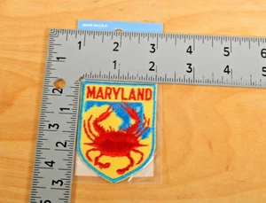 State of MARYLAND Crab Patch Emblem Vintage Voyager Brand - Picture 1 of 3