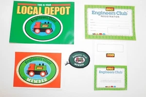 BRIO ENGINEER CLUB MEMBER 5 pc LOT PATCH STICKERS REGISTRATION NOS - Picture 1 of 5