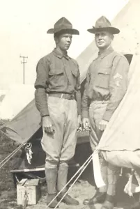 New London Connecticut Army Coastal Artillery Soldiers Reall Photo Postcard - Picture 1 of 3