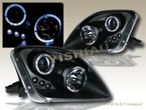 Fit for 97 98 99 00 01 Honda Prelude Twin Halo Projector Headlights LED Black - Bild 1 von 2