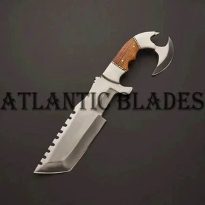 Custom Handmade D2 Steel Hunting Tracker knife Fix Blade Knife with Wood Handle - Picture 1 of 3