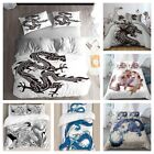 Bedding Set Chinese Dragon Print Duvet Cover Set Bedclothes Single Double 3D