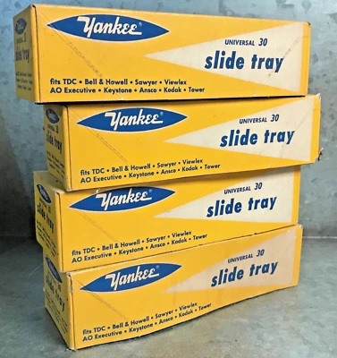 Vintage Lot of 4 Yankee U-30 Universal 30 Slide Trays w Covers fits Most Project - Image 1 of 4
