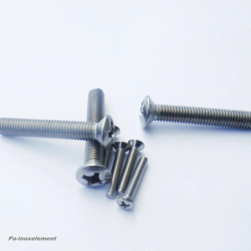 S P Linsensenkkopfschrauben DIN 966 Edelstahl VA KREUZ H M5 M6 M8 Linsensenkschraube