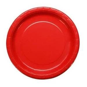 Party Color Paper Plates Red 9" 40 Count - Picture 1 of 1