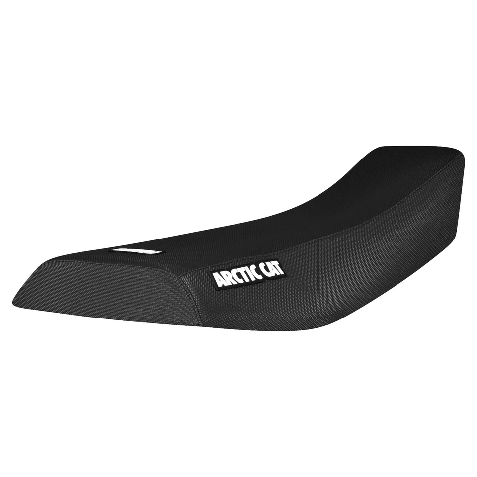 2002-2004 Arctic Cat 375 400 500 ATV Seat Cover ALL BLACK Gripper LOGO #451 - Image 1 of 4