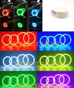 Bluetooth LED halo ring for Ford Mustang Shelby GT500 07-09 headlight fog light - Picture 1 of 18