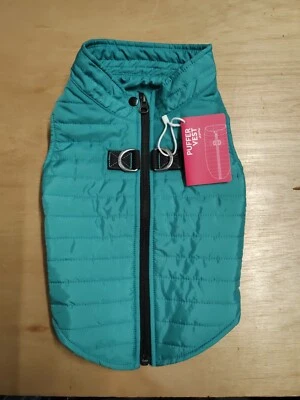 Gooby Puffer Vest Ultra Thin Wind Breaker Water Resistant - Turquoise - Size L - Image 1 of 4