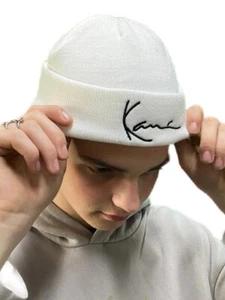 Karl Kani Mütze Beanie Signature Fisherman weiß