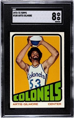 1972-73 TOPPS #180 ARTIS GILMORE ROOKIE SGC 8 825352 - Image 1 of 2