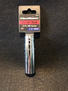 Gearwrench 1/2" Drive 11/16" Deep 12 Pt. SAE Socket 80776 - Bild 1 von 1