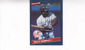 1986 Donruss Baseball #539 Billy Sample New York Yankees Signed Autograph - Picture 1 of 1