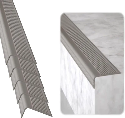 Stair Edge Protector (Pack of 5) 36X2X1 Inch Anti-Slip Stair Corner Trim Rubber  - Image 1 of 4