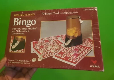 Vintage 1981 Bingo Game Premier Edition Factory Sealed 70 Card Combinations - Image 1 of 2