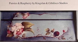 Kingslam & Gibilisco Studio Pansy and Raspberries on Tea Caddy Lesson Ann 1990 - Picture 1 of 8
