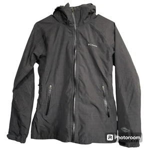 Chaqueta de lluvia Columbia Omni Heat para mujer talla S gris costura con capucha sellada impermeable - Imagen 1 de 10