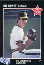 1988 Grand Slam Card Madison Muskies JIM CHENEVEY RC ATHLETICS A'S HARVARD