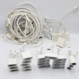 Apple Thunderbolt Adapters DVI, VGA, Ethernet Lightning Bundle Apple Joblot - Afbeelding 1 van 5