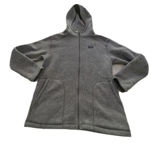 Patagonia Youth Sweaterknit Jacket Full Zip Hood Gray Fleece Lined Sz Boys 14 - Picture 1 of 12