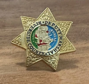 Vintage Riverside County Deputy Marshall Mini-Abzeichen Pin - Bild 1 von 1