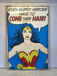 Wonder Woman Tin Metal Sign Super Hero Comic Wall Decor Man Cave - Picture 1 of 3