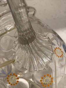 Jarra victoriana óptica invertida pulgar pintada años 1890’s - Imagen 1 de 20