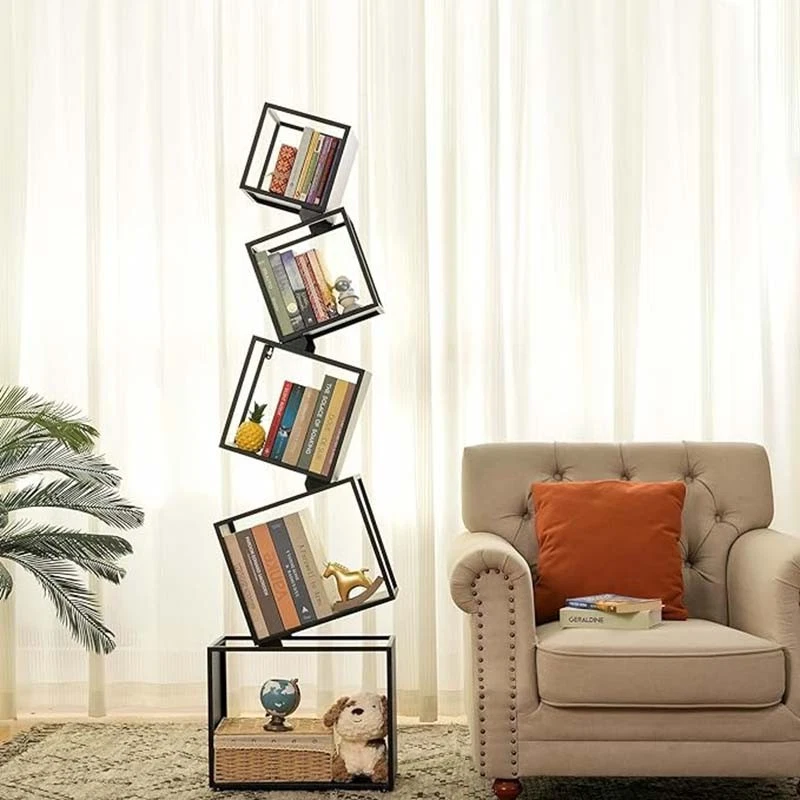 Display Shelf 5 Tier Bookshelf Storage Shelves Stand Rack Modern Corner Bookcase - image 1 of 4