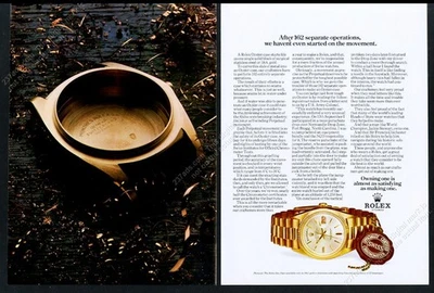 1972 Rolex Day Date watch empty gold case photo vintage print ad - Image 1 of 4