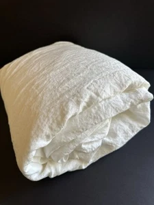 Ralph Lauren 100% Linen Deep Fitted Sheet White Cali King 72x88” Portugal - Picture 1 of 20