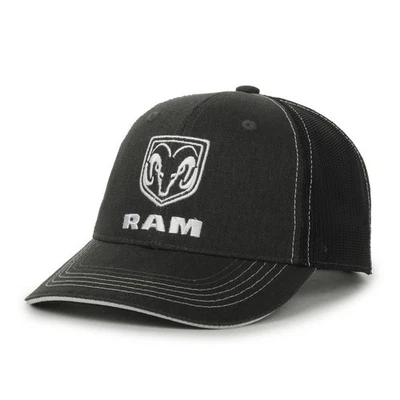 Gorra estilo béisbol estructurada Ram, espalda de malla, adulto, negra Foto 1 de 4