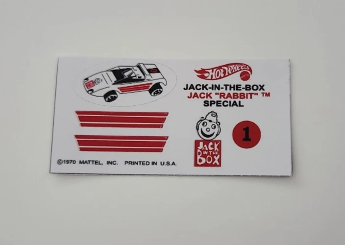 Hot Wheels Jack Rabbit Special Jack In The Box Pegatinas Troqueladas! Foto 1 de 1