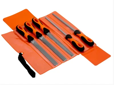 Bahco BAH47808 - 200mm 8 Inch ERGO™ Engineering File Set 5Pcs In Pouch Wrap - Image 1 of 3