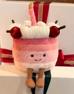 Jellycat Cherry Cake sweet plush doll Tags+ Dust Bag new 1pcs - Picture 1 of 5