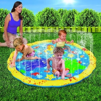 Banzai JR SPRINKLE ‘N SPLASH PLAY MAT, 54"D, NEW - Image 1 of 2