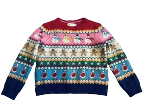 Boden Holiday Fair Isle Sweater Girls Youth 7-8 Years Snowman Gingerbread Wool - Picture 1 of 13
