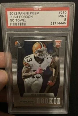 2012 Panini Prizm 250 Josh Gordon No Towel Variant Psa 9 Rookie Pop 3 W 2 HighR - Image 1 of 2