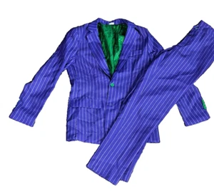 Spirit Halloween Joker Costume Men's Size Small Purple 2 Pc Mens Suit Cosplay DC - Picture 1 of 11