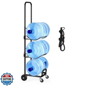 HEOMU 5 Gallonen Wasserkrug Halter mit Rollen, Schwerlast 3-stufige Wasserflasche O - Bild 1 von 5