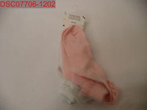 Harper Cayon Girls Pink Seashell & White 4 Pack Socks, Size 7-8, Shoe Size 9-13 - Picture 1 of 5