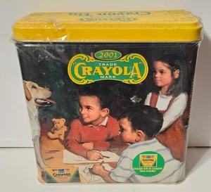2001 64 Count Crayola Crayons Collectible Tin With Coin Slot - Picture 1 of 6