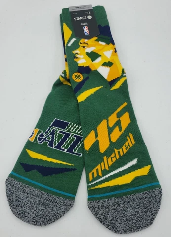 Stance casual NBA Utah Jazz Crew Socks Men's Large 9-13 #45 Donovan Mitchell Cover