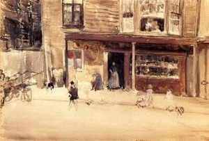 James McNeill Whistler The Shop An Exterior 1883-85 17"x 22" Archival Art Print - Picture 1 of 1