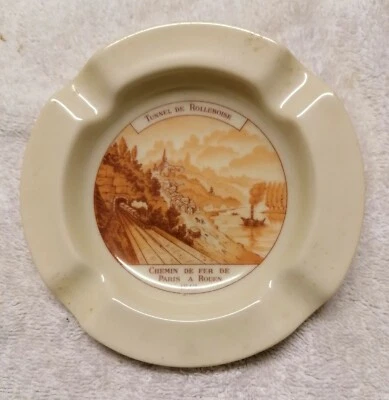 CENDRIER centenaire de ligne sncf  PARIS / ROUEN 1843.1943  =VINTAGE COLLECTOR = - Photo 1/2