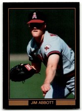 1989 BASEBALLS HOTTEST STARS (UNLICENSED) JIM ABBOTT CALIFORNIA ANGELS #3