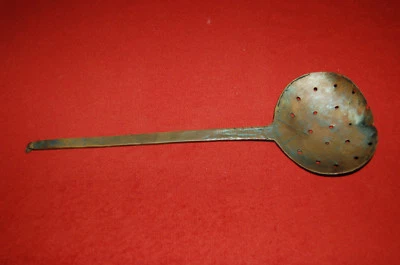 Ancienne Louche en Cuivre écumoir 40,5 cm - Photo 1/4