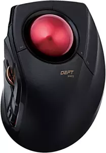ELECOM DEFT PRO Trackball Mouse, Wired, Wireless, Bluetooth 3 Types Connection, - Picture 1 of 13