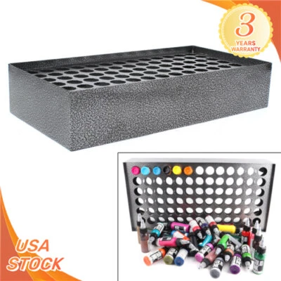 78 Holes Tattoo Ink Rack Shelf Holder Wall Mounted Tattoo Bottle Display Stand - Image 1 of 4