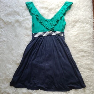 Soprano V-Neck Plunge Dress Size Large  - Picture 1 of 7