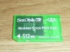 512MB SANDISK MEMORY STICK PRO DUO KARTE SONY PLAYSTATION PSP MS 512 MB MagicGate