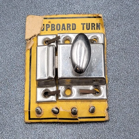 Vintage Cabinet Catch Cupboard Latch Chrome New Old Stock Cover